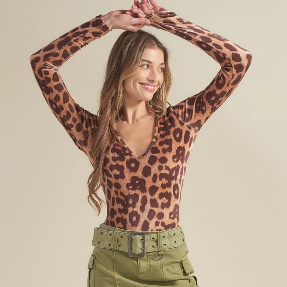 Spirithoods JAGUAR LONG SLEEVE VELVET BODYSUIT | WOMEN'S